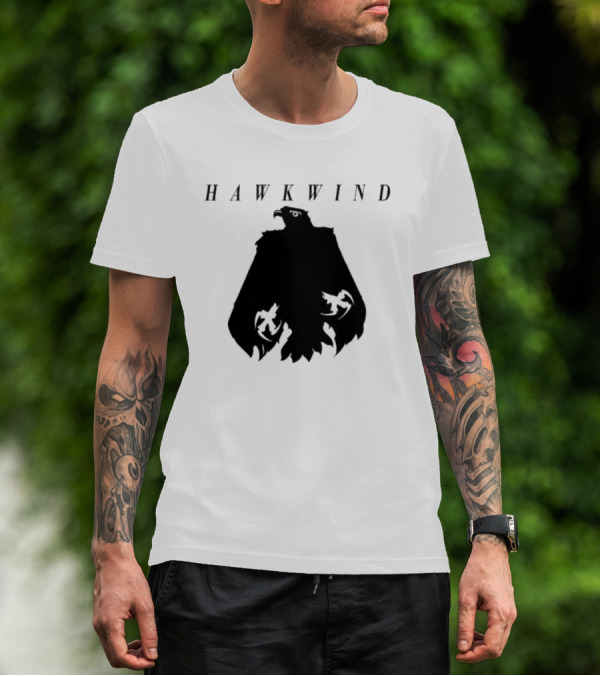 Hawkwind Eagle Silhouette With Mystical Elements T-Shirt