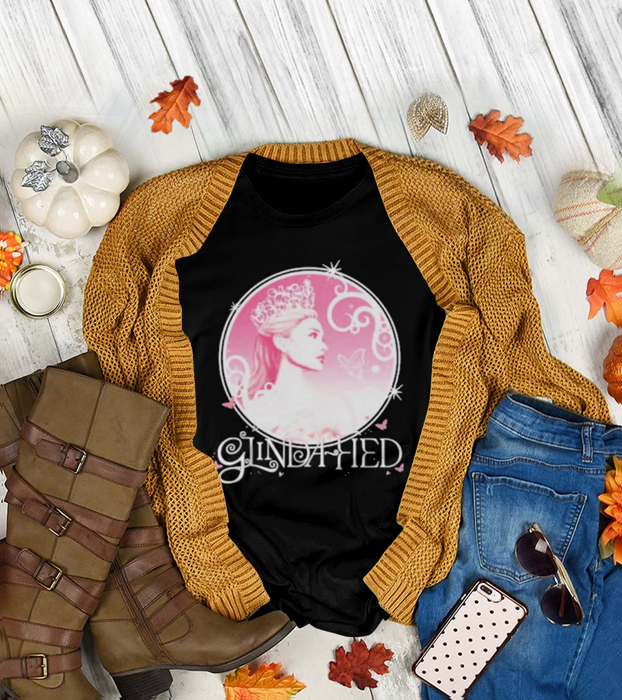Glinda Fied Crowned Fairy Circle Butterflies T-Shirt