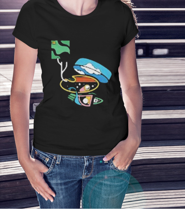 Check Your Vector Surreal Cosmic Voyage T-Shirt
