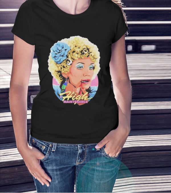 Kath Day-Knight Applying Lipstick High Maintenance T-Shirt