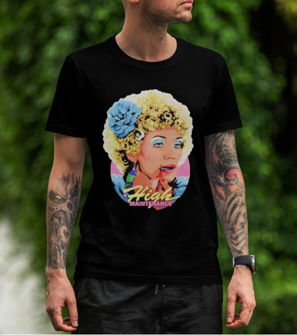 Kath Day-Knight Applying Lipstick High Maintenance T-Shirt