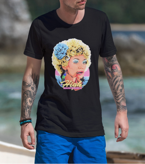 Kath Day-Knight Applying Lipstick High Maintenance T-Shirt