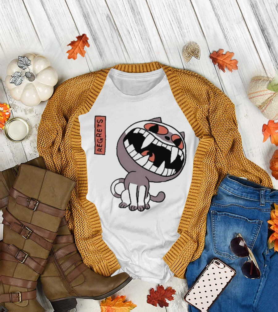 Herald of Regrets Cartoon Cat Character T-Shirt