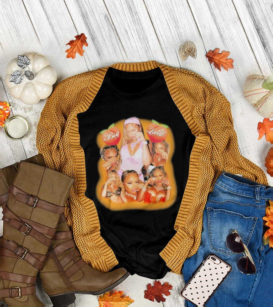 Big Latto Cry Baby 2024 Peaches Collage T-Shirt