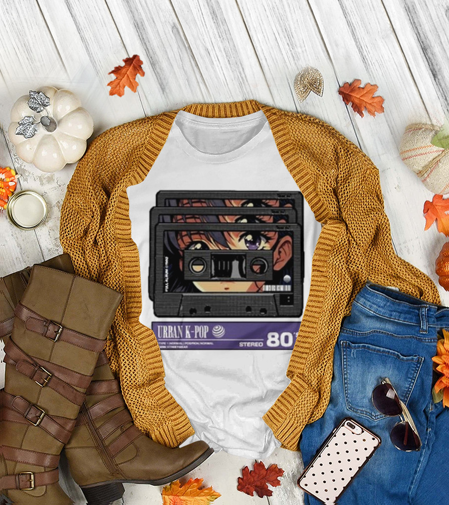 Urban K-Pop Stereo 80’s Anime Cassette Aesthetic T-Shirt