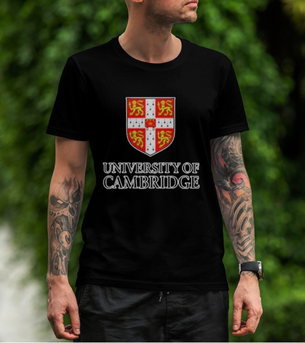 University Of Cambridge Emblem Crest With Lions And Cross T-Shirt