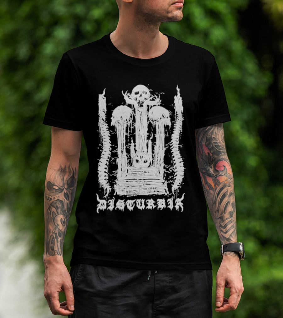Xenomort Disturbia Skull And Spinal T-Shirt