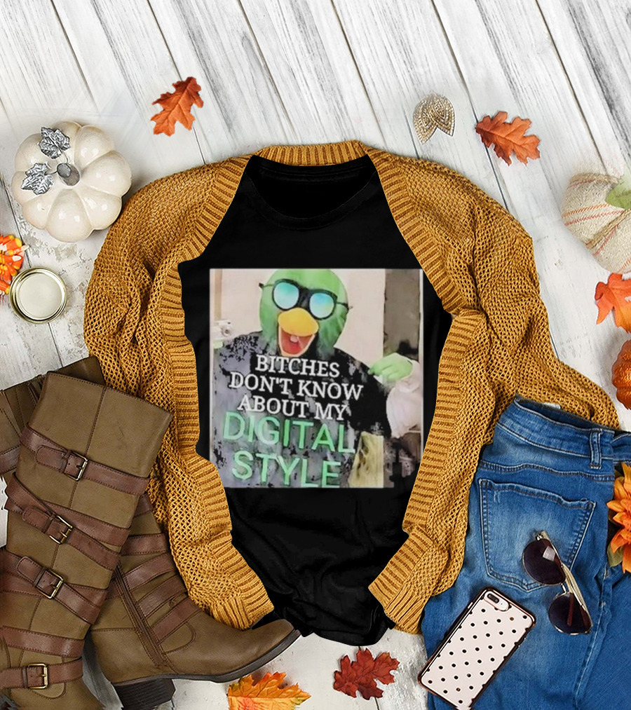 Bitches Don’t Know About My Digital Style Parrot Mask and Sunglasses T-Shirt