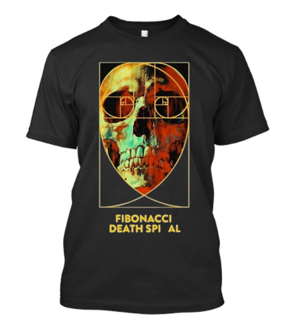 Fibonacci Death Spiral Skull Art Optical Illusion T-Shirt