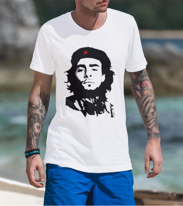 Luigi Mangione Che Guevara Iconic Red Star Beret Face T-Shirt