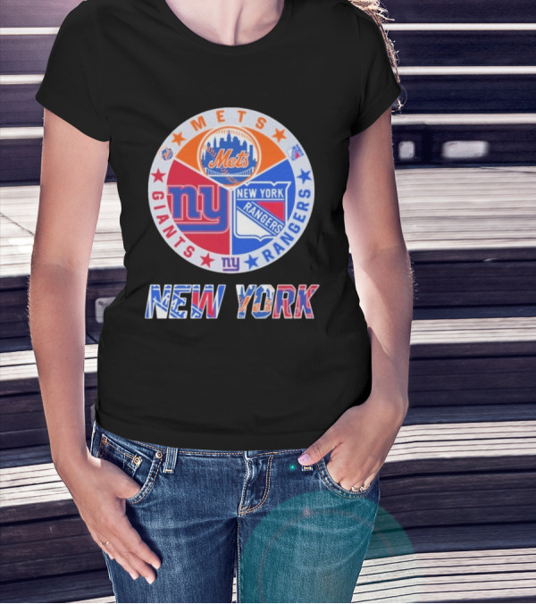 New York Mets Giants Rangers New York T-Shirt