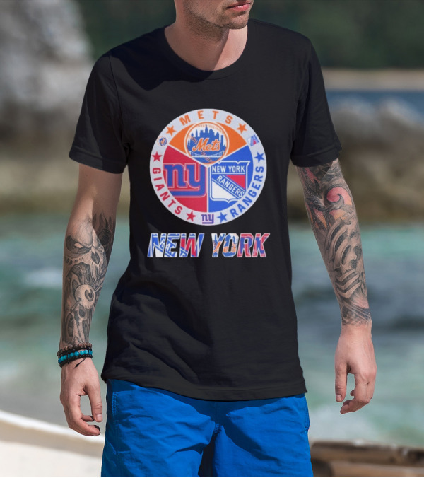 New York Mets Giants Rangers New York T-Shirt
