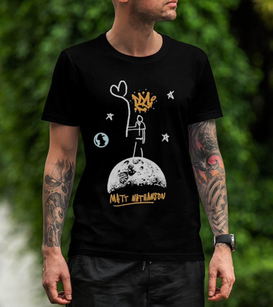 Matt Nathanson King Of Unsimple Moon Art With Earth And Crown T-Shirt