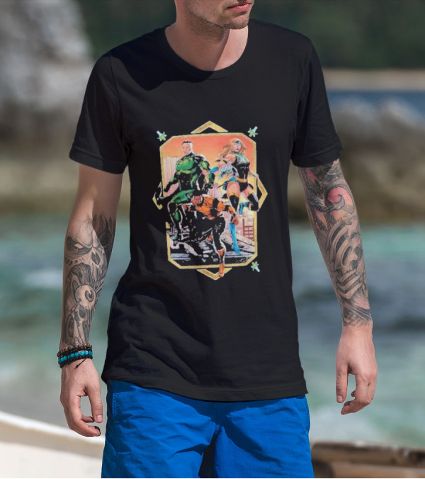 Rippaverse Trinity Unleashed Dynamic Superhero Trio Epic T-Shirt