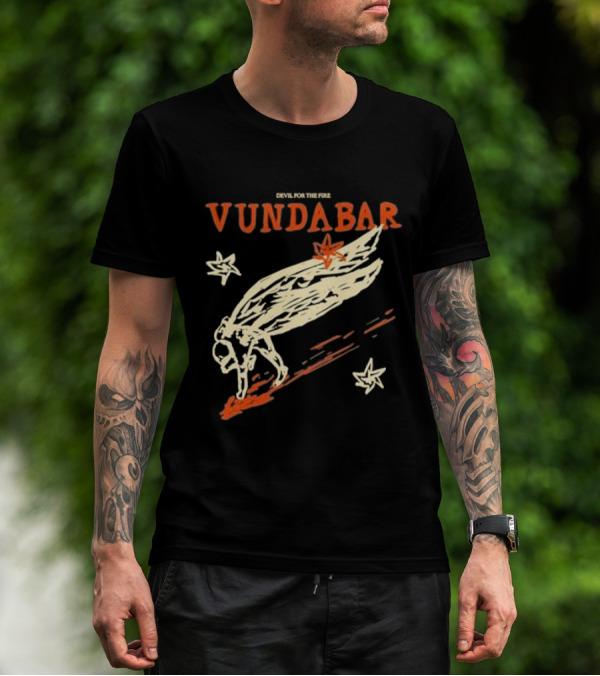 Vundabar Devil For The Fire Winged Figure And Stars T-Shirt
