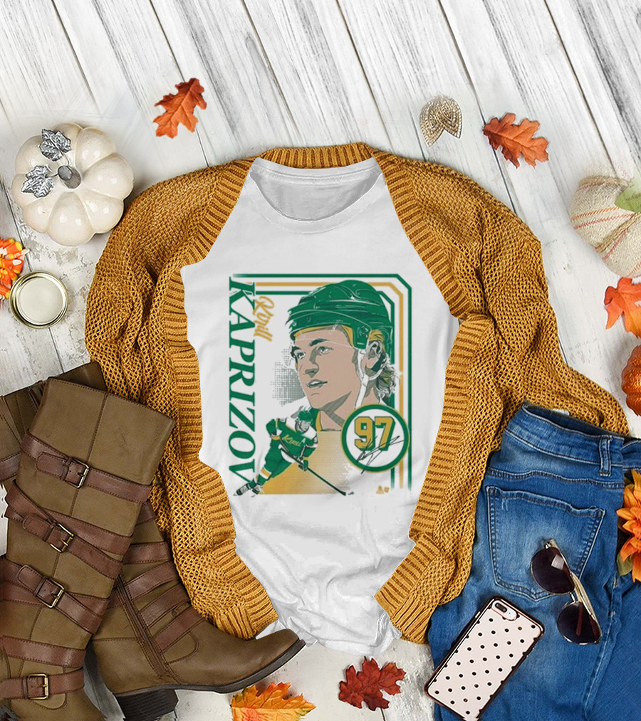Kirill Kaprizov 97 Iconic Collage Frame T-Shirt