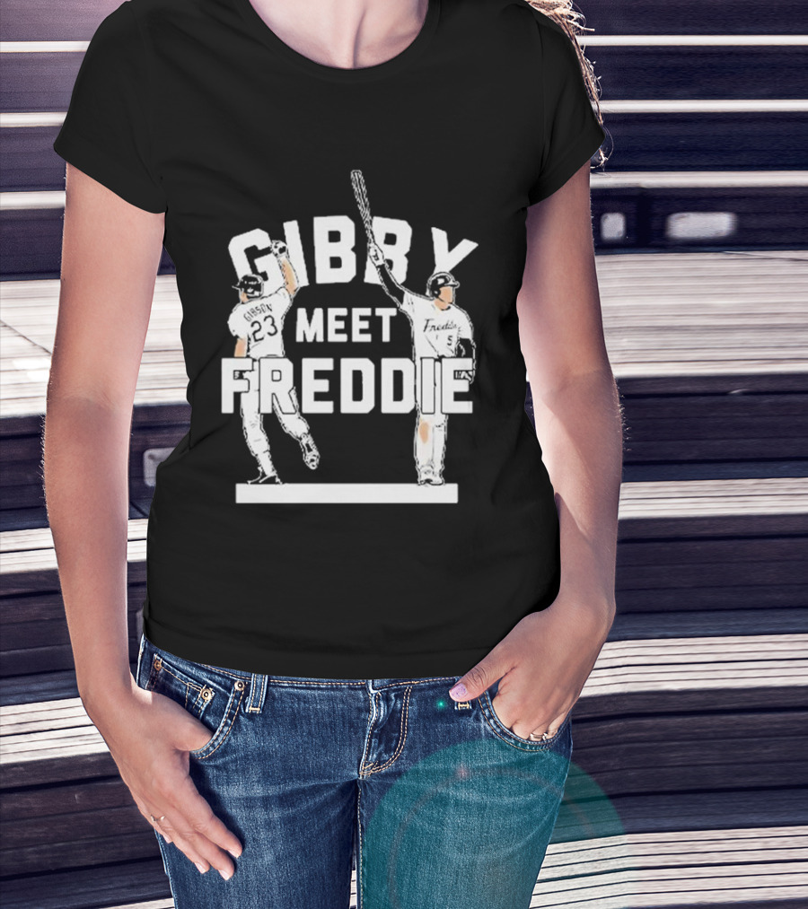 Gibby Meet Freddie Los Angeles Dodgers Baseball Moment T-Shirt