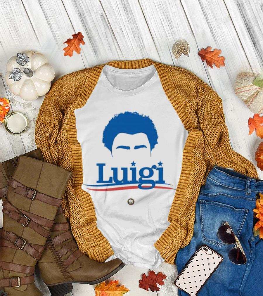 Luigi Meme Industrial Complex Blue Hair Mustache T-Shirt