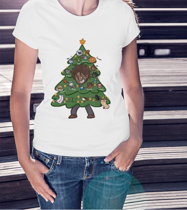 The Great Christmas Tree With Utc Audio Icons And Character Ornaments T-Shirt