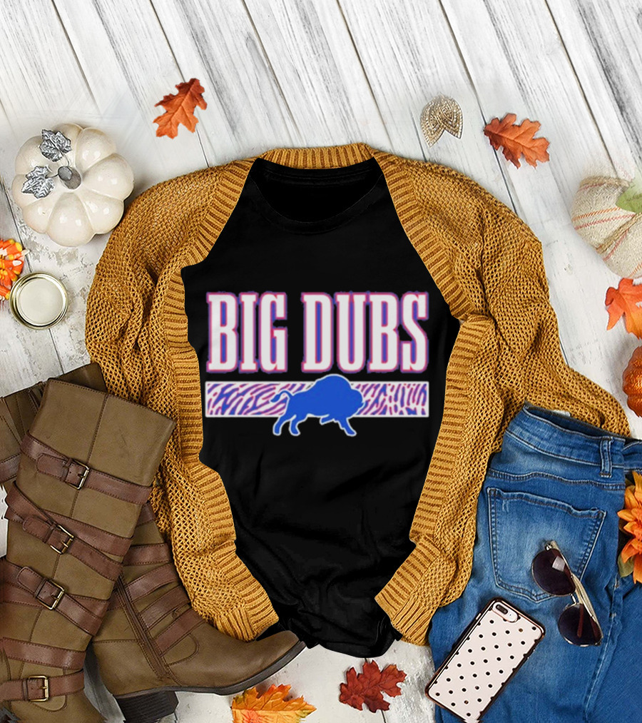 26 s Buffalo Big Dubs Blue Buffalo Zebra Print T-Shirt