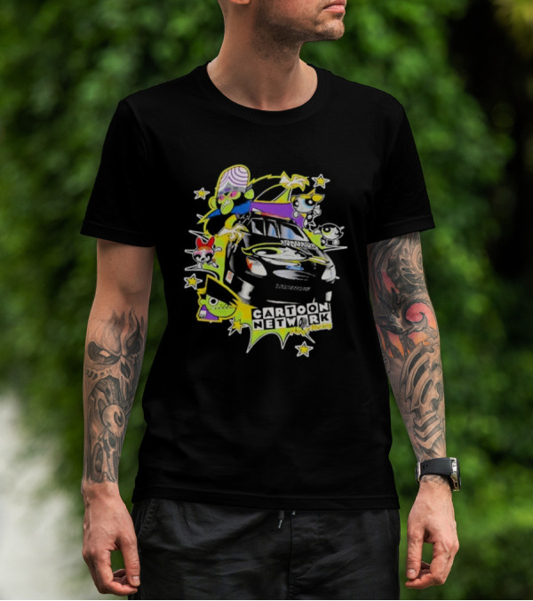 Cartoon Network Wacky Racing Powerpuff Mojo Jojo Racing Car T-Shirt