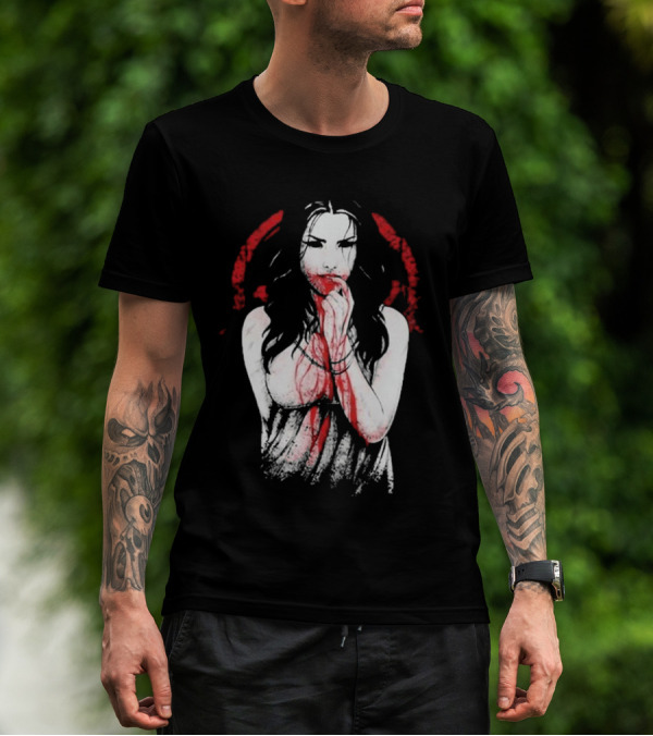 Electric Callboy Eat Me Alive Bloody Woman In Red And Black T-Shirt