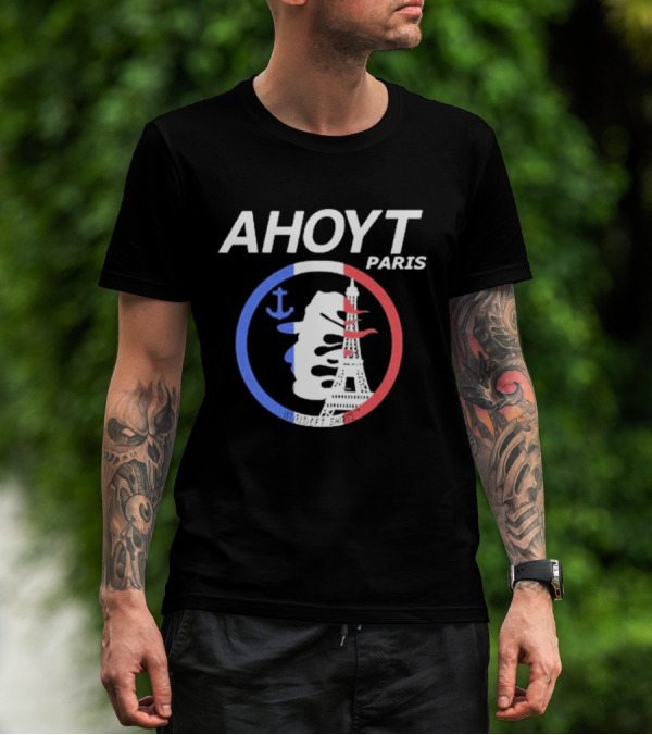 Ahoyt Paris Anchor Eiffel Tower Red Blue Circle No Budget Pirates T-Shirt