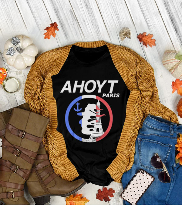 Ahoyt Paris Anchor Eiffel Tower Red Blue Circle No Budget Pirates T-Shirt