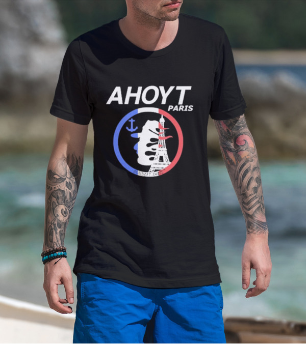 Ahoyt Paris Anchor Eiffel Tower Red Blue Circle No Budget Pirates T-Shirt