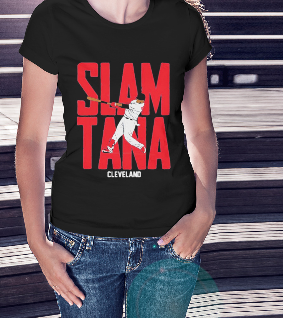 Carlos Santana Cleveland Baseball Slamtana Player T-Shirt