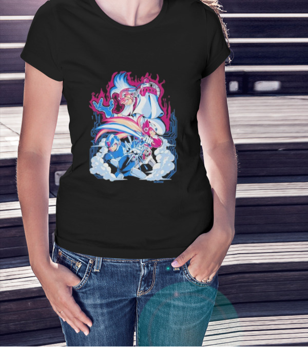 Capcom Mega Man Digital Nightmare Heroic Battle T-Shirt