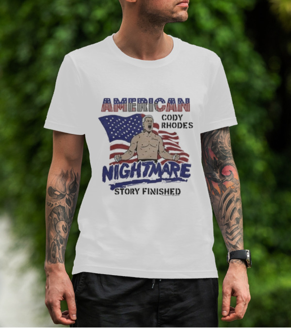 Cody Rhodes American Nightmare Story Finished USA Flag T-Shirt