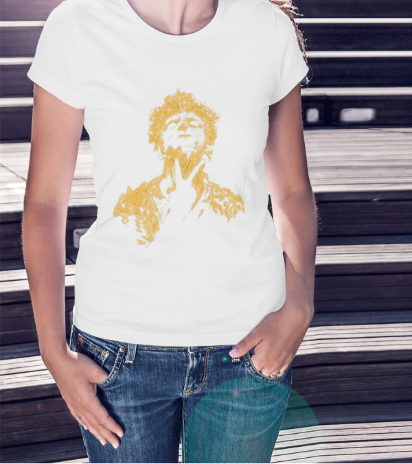 Anthony Green California Fire Relief Fund Charity Portrait Yellow Sketch T-Shirt