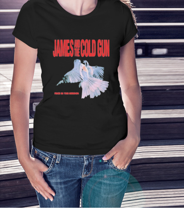 James And The Cold Gun Face In The Mirror Birds Image T-Shirt