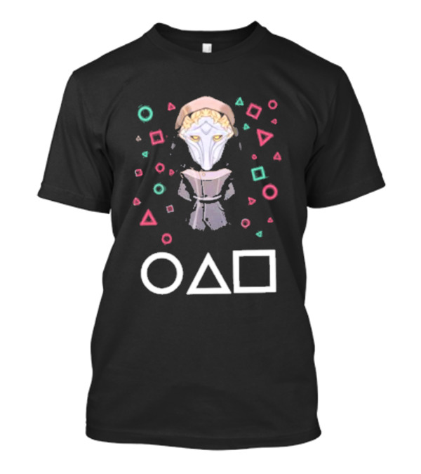 Viktor Arcane Squid Game Front Man Mask Symbols T-Shirt