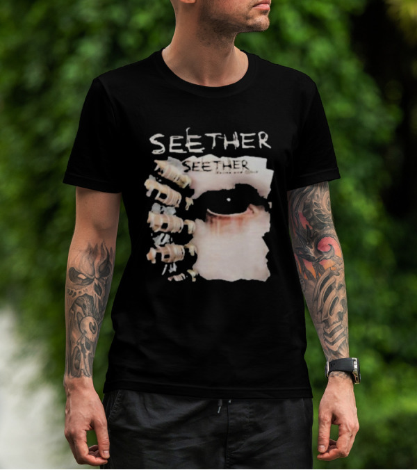 Seether Karma And Effect Eye Skeleton Couple Image T-Shirt