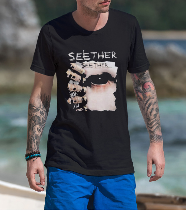 Seether Karma And Effect Eye Skeleton Couple Image T-Shirt