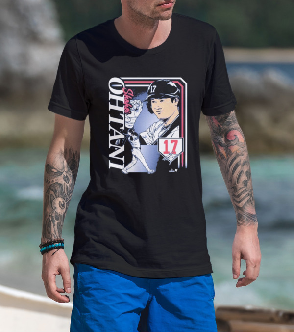 Shohei Ohtani #17 Signature Collage Los Angeles Dodgers T-Shirt