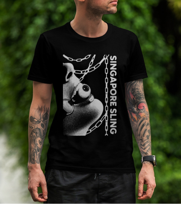 SINGAPORE SLING Mask Chains Artwork T-Shirt