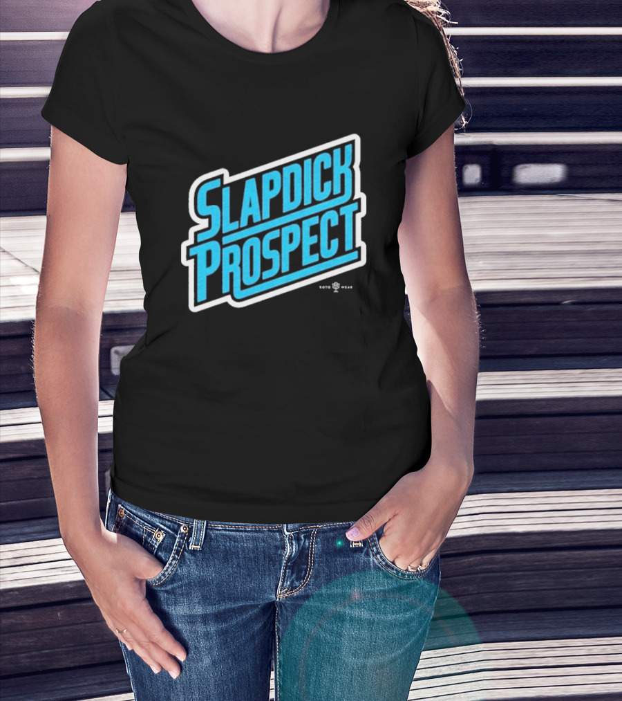 Slapdick Prospect Blue Bold Text T-Shirt
