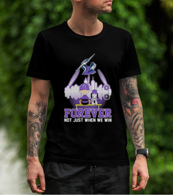 Snoopy Charlie Brown Melbourne Storm Forever Not Just When We Win Peanuts Skyline T-Shirt