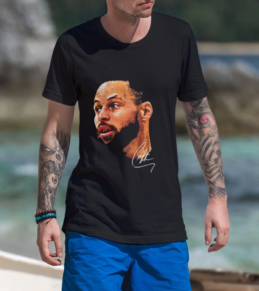 Stephen Curry NBA Big Face Signature T-Shirt