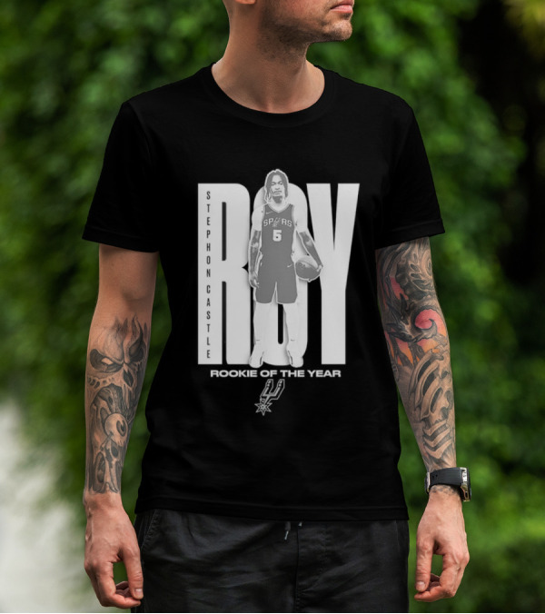 Stephon Castle San Antonio Spurs 2025 ROTY Prediction NBA Rookie Of The Year T-Shirt
