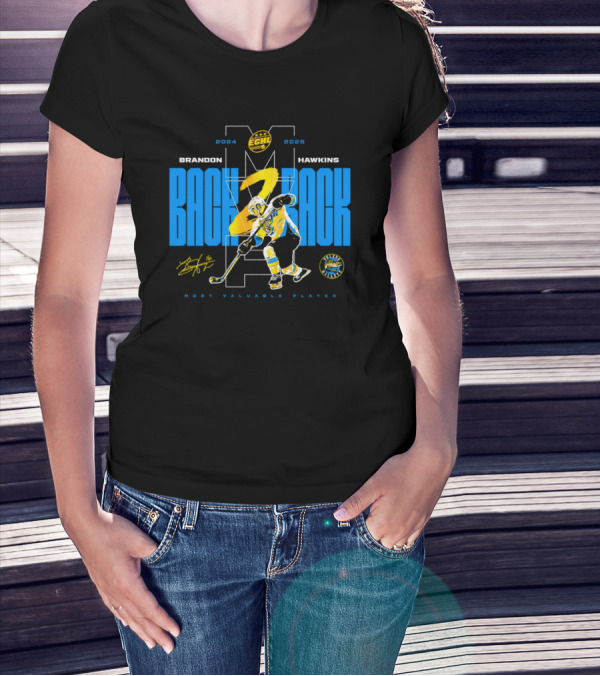 Brandon Hawkins Back To Back Most Valuable Player 2024 2025 Toledo Walleye Signature T-Shirt