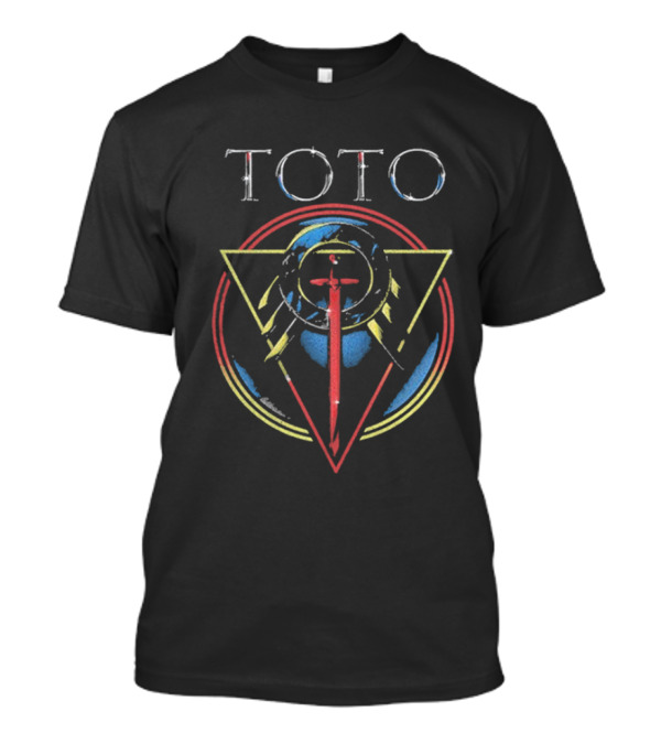 Toto 40 Trips Around The Sun Tour Sword Geometric Earth Symbol T-Shirt