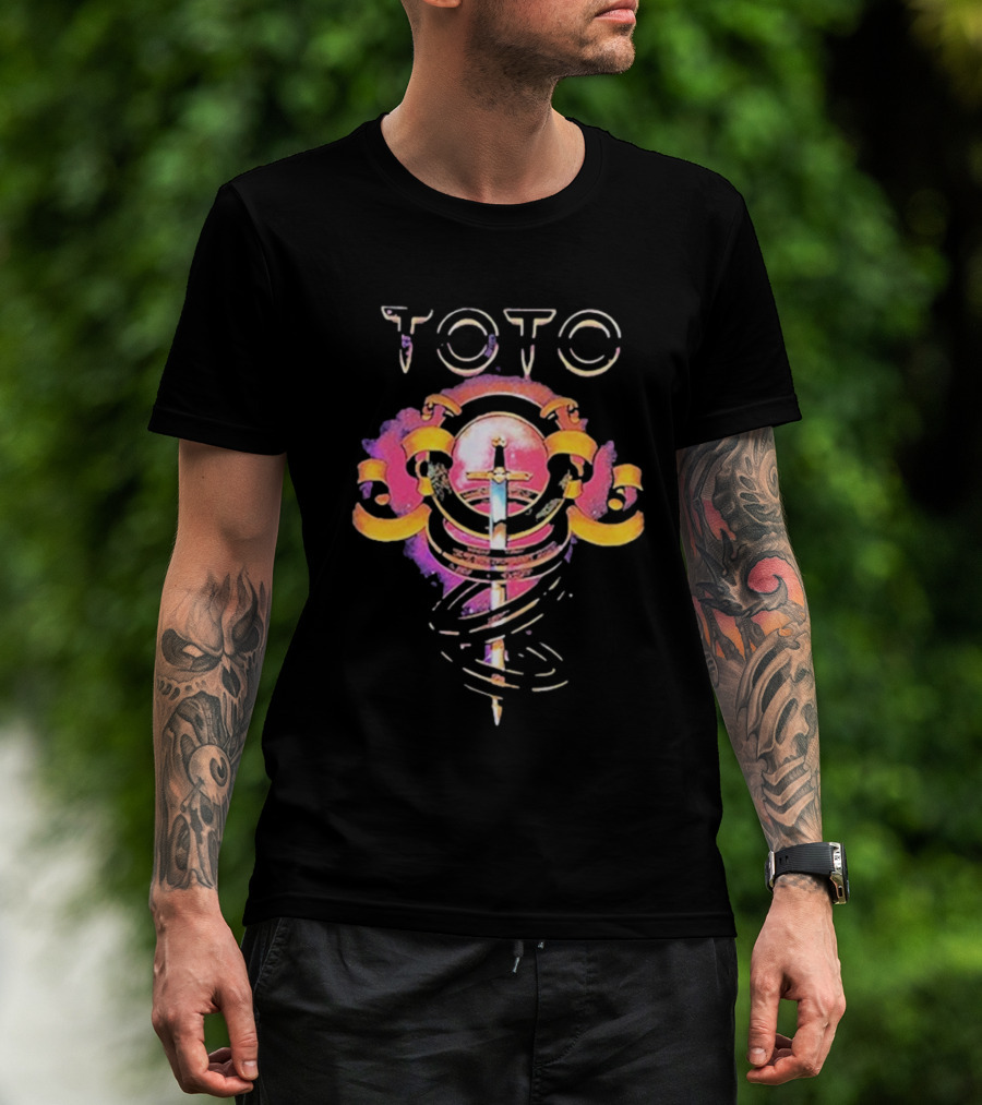 Toto 1978 Sword Iconic Band Logo Spiral Rings T-Shirt