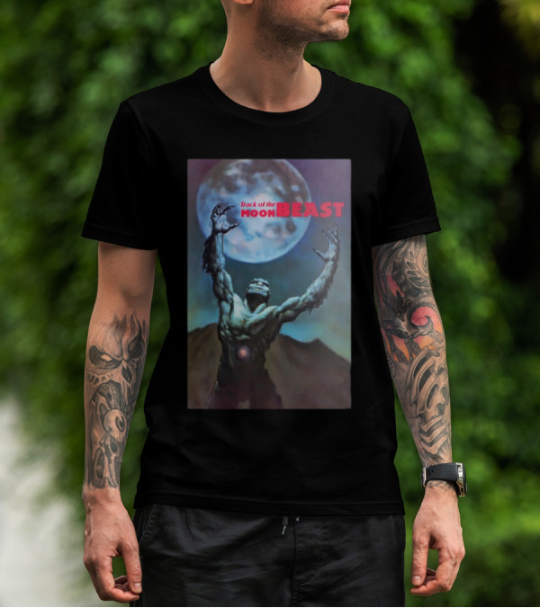 Track Of The Moon Beast Monster Howling At Full Moon T-Shirt