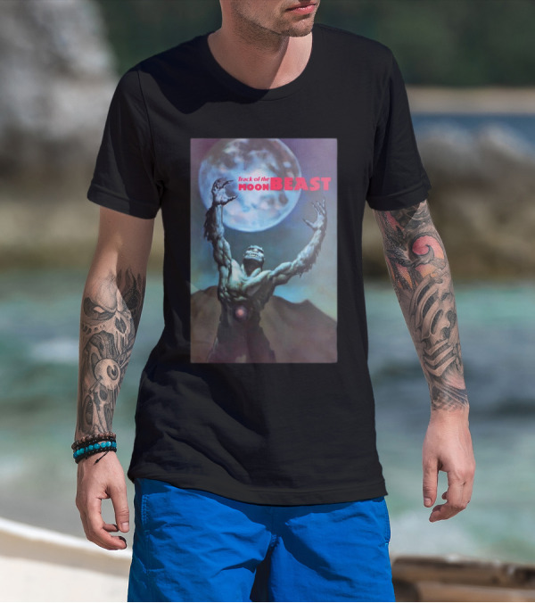Track Of The Moon Beast Monster Howling At Full Moon T-Shirt