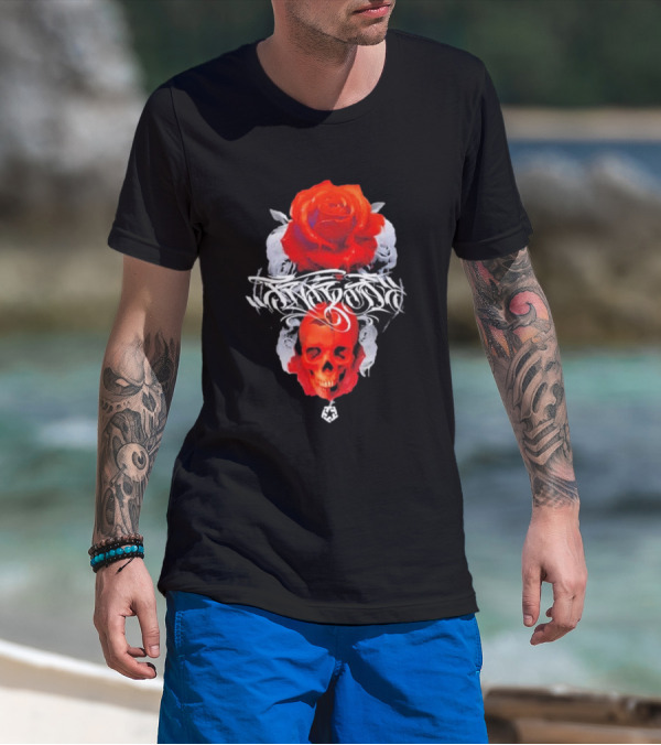 Tribal Gear Huit Rose Skull And Rose Graphic T-Shirt