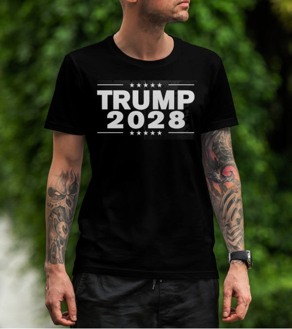 Trump 2028 Election Stars And Stripes T-Shirt